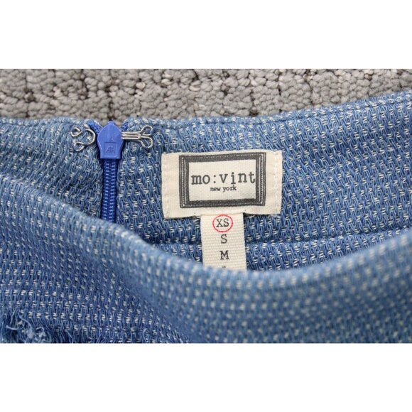 Mo:vint By Anthropologie Pencil Skirt Womens Blue Faded Knit Size Large L NWT - Picture 4 of 7